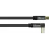 GoodConnections SAT antenas kabelis SmartFLEX, IEC/Coax leņķa kontaktdakša uz ligzdu, zeltīts, četrkārtīgi ekranēts, 120dB ekranējums, melns, 15m (GC-M2078)