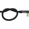 GoodConnections SAT antenas kabelis SmartFLEX, IEC/Coax leņķa kontaktdakša uz ligzdu, zeltīts, četrkārtīgi ekranēts, 120dB ekranējums, melns, 15m (GC-M2078)