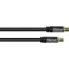 GoodConnections SmartFLEX antenas kabelis, IEC koaksiālais vīrišķais uz sievišķo, zeltīts, četrkāršs ekranējums, 120 dB ekranējums, melns, 30 m (GC-M2060)