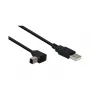 GoodConnections USB 2.0 kabelis A uz B leņķveida 3m melns 2510-3W