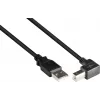 GoodConnections USB 2.0 kabelis A uz B ar lejupvērstu leņķi 2m melns