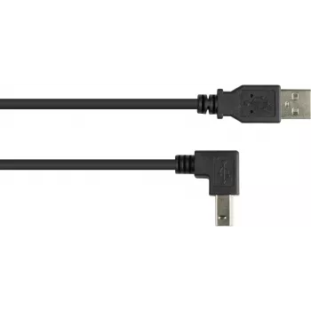 GoodConnections USB 2.0 kabelis A uz B ar lejupvērstu leņķi 2m melns