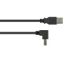 GoodConnections USB 2.0 kabelis A uz B ar lejupvērstu leņķi 2m melns