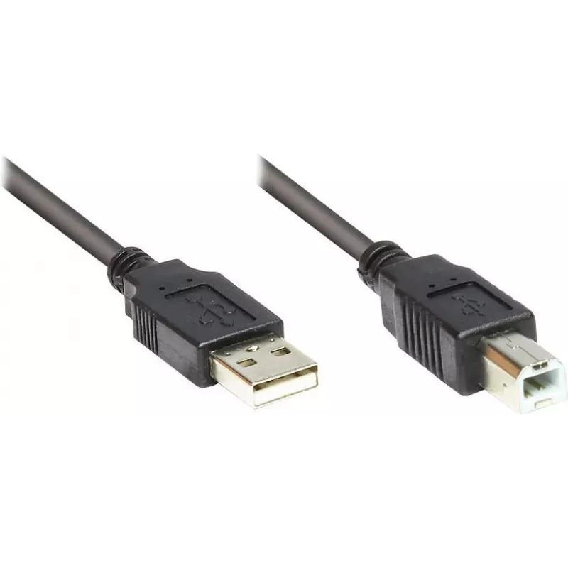GoodConnections USB 2.0 kabelis A uz B vīrišķais, 3m, melns 2510-3OFS