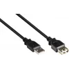 GoodConnections USB 2.0 pagarinājuma kabelis, A tipa vīrišķais uz A tipa sievišķo, 0,6 m, melns