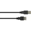 GoodConnections USB 2.0 pagarinājuma kabelis, A tipa vīrišķais uz A tipa sievišķo, 0,6 m, melns