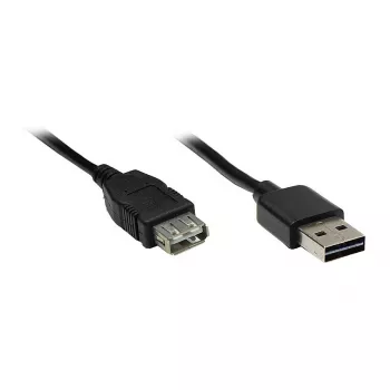 GoodConnections USB 2.0 pagarinājuma kabelis - Type-A vīrietis uz sievieti, 1,8 m, melns (2511-EU02)