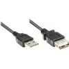 GoodConnections USB 2.0 pagarinājuma kabelis Type-A vīrišķais uz sievišķo, melns, 0,3 m
