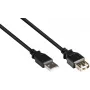 GoodConnections USB 2.0 pagarinājuma kabelis Type-A vīrišķais uz sievišķo, melns, 0,3 m