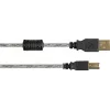 Good Connections USB 2.0 augstas kvalitātes kabelis ar ferīta serdi un zelta kontaktiem, caurspīdīgs, 5m