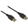 GoodConnections USB 2.0 Type-A vīriešu uz Type-A vīriešu kabelis, 3m, melns 2212-AA3S