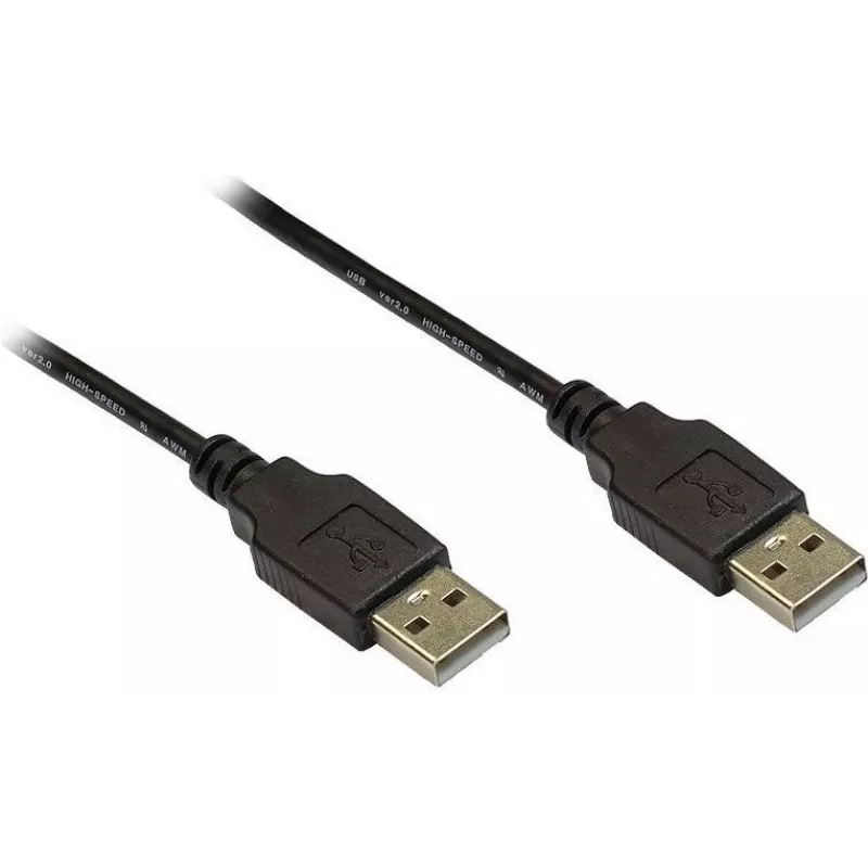 GoodConnections USB 2.0 Type-A vīriešu uz Type-A vīriešu kabelis, 3m, melns 2212-AA3S