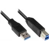 GoodConnections USB 3.0 kabelis A uz B Melns 5m