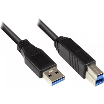 GoodConnections USB 3.0 kabelis A uz B Melns 5m