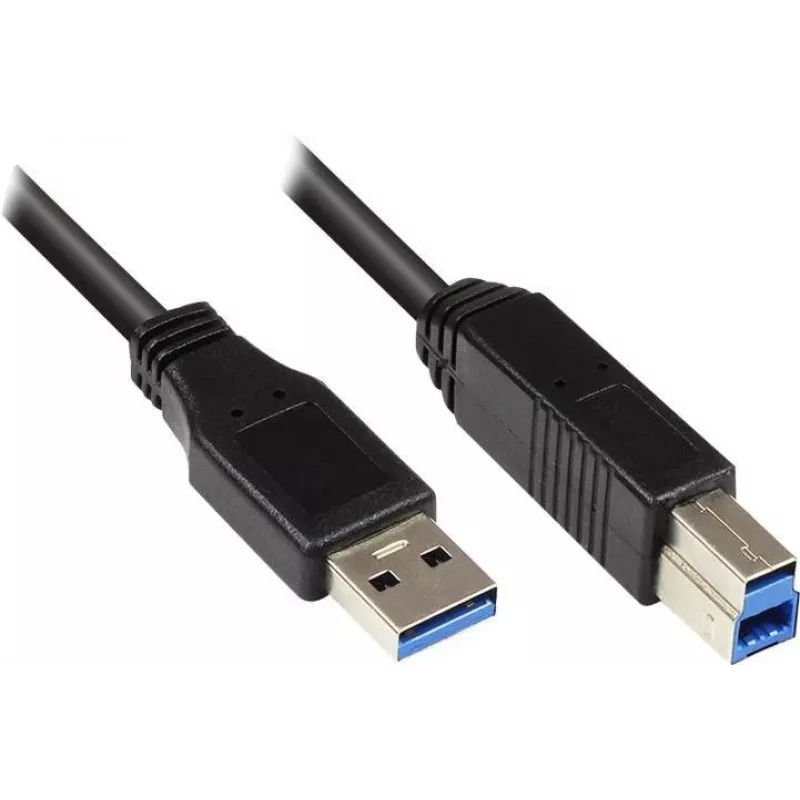 GoodConnections USB 3.0 kabelis A uz B Melns 5m