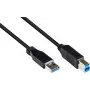 GoodConnections USB 3.0 kabelis A uz B Melns 5m