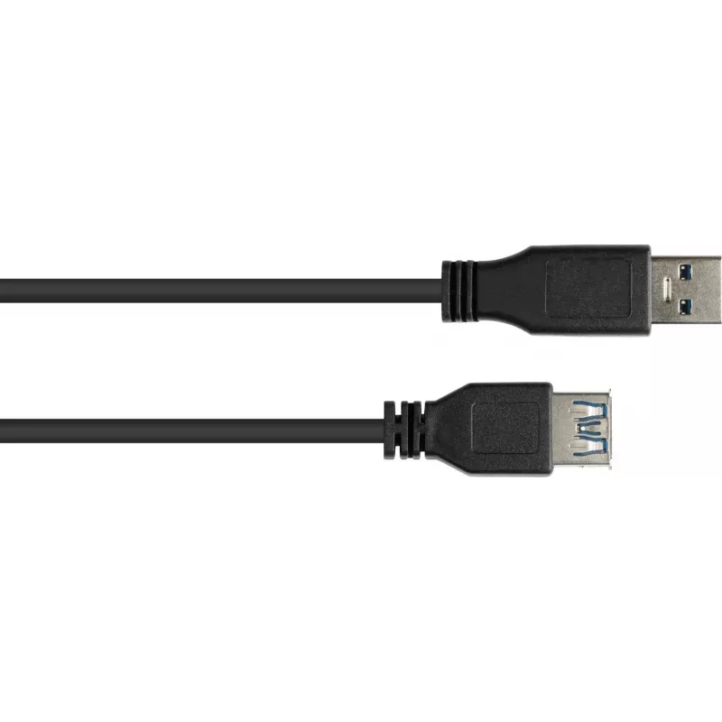 GoodConnections USB 3.0 pagarinājuma kabelis – A vīrišķais uz A sievišķo, 1,8 m, melns (2711-S02)