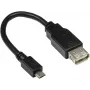 GoodConnections USB-OTG adaptera kabelis, Micro-USB Type B tēviņš uz USB Type A māte, USB 2.0, 0,1 m, melns