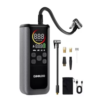 GOOLOO GT160 Dual automašīnas gaisa kompresors | 12V līdzstrāva, 150 PSI, digitālais displejs, 70 L/min, automātiska izslēgšanās, LED darba gaisma