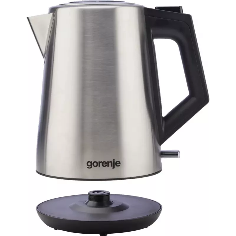 Gorenje K17OS Bezvadu tējkanna, 1,7 L, 2200 W, Nerūsējošais tērauds / Melna