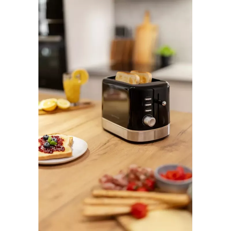 Gorenje T800DB 2-Slice Toaster, 800W, 7-Level Browning, Black