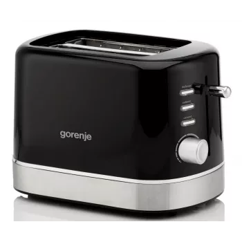 Gorenje T800DB 2-Slice Toaster, 800W, 7-Level Browning, Black