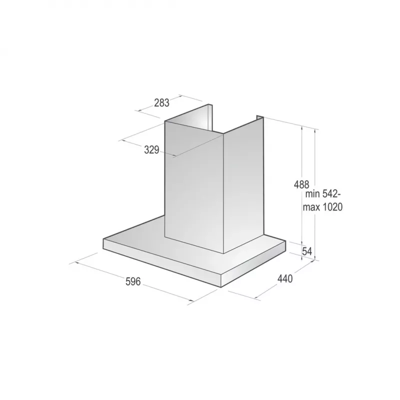 Gorenje WHT66236B Sienas skursteņa tvaika nosūcējs Melns 650 m³/h