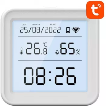Gosund S6 viedais Wi-Fi temperatūras un mitruma sensors ar LCD displeju, saderīgs ar Tuya