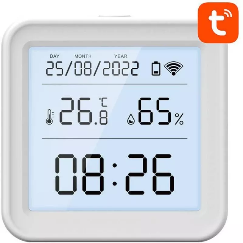 Gosund S6 viedais Wi-Fi temperatūras un mitruma sensors ar LCD displeju, saderīgs ar Tuya