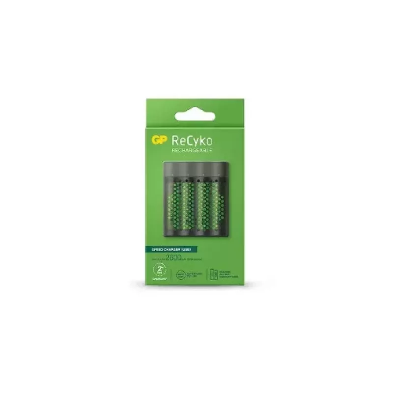GP Battery Charger M451 ar 4x AAA uzlādējamām baterijām 2700 mAh 1.2V Melns EU