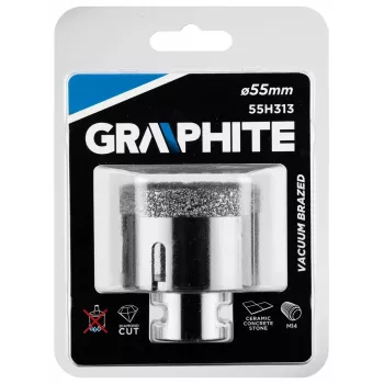 Graphite 55H313 19 gab. HSS-R vīturbju komplekts ar kasti, 1-10 mm, DIN 338, melnais oksīds