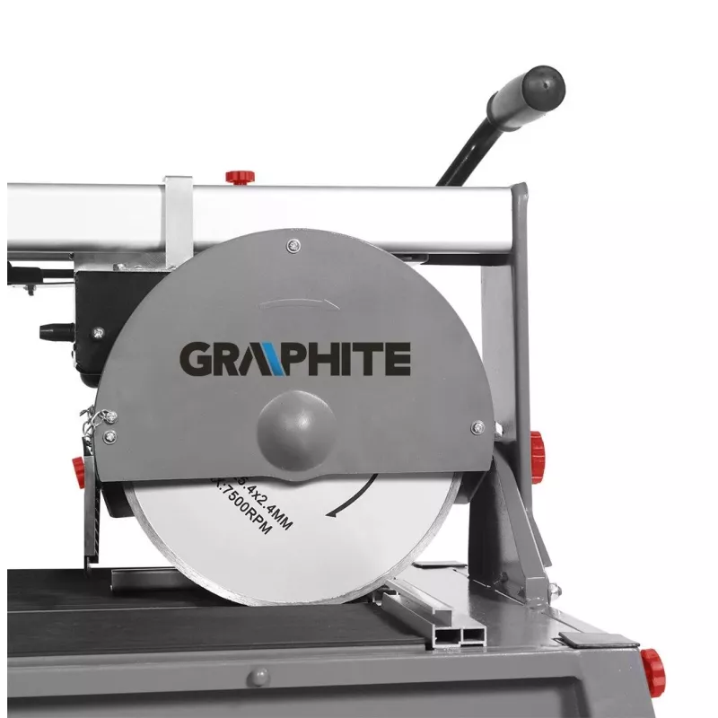 Graphite 59G892 Elektriskais flīžu griezējs 1500W, 250mm Disks, 1200mm Griešanas garums, Galds 1230x460mm