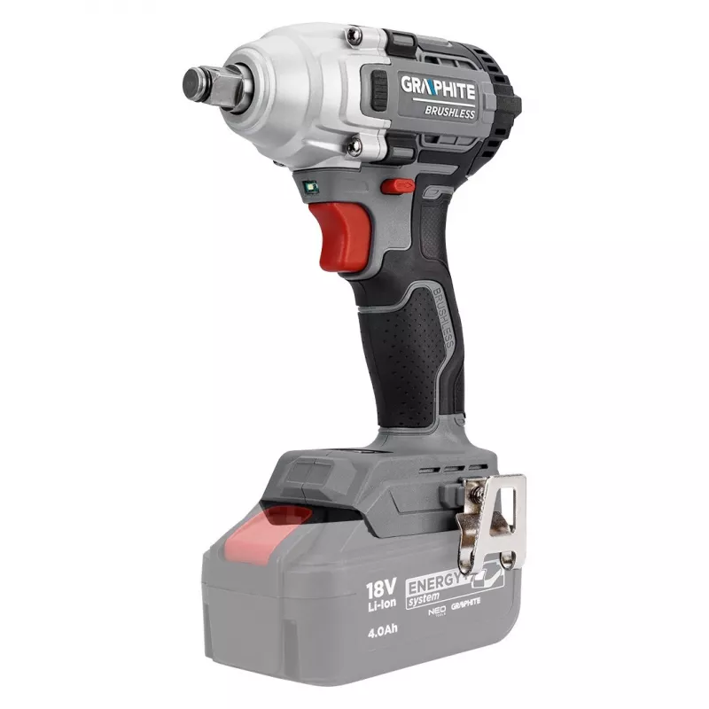 GRAPHITE Bezsuku triecienskrūvgriezis 18V, 330 Nm, 1/2 inch piedziņa, Energy+, tikai instruments