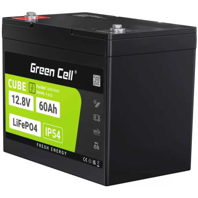 Green Cell LFPGC12V60AH UPS akumulators Litija dzelzs fosfāts (LiFePO4) 12.8 V 60 Ah