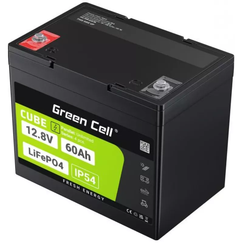 Green Cell LFPGC12V60AH UPS akumulators Litija dzelzs fosfāts (LiFePO4) 12.8 V 60 Ah