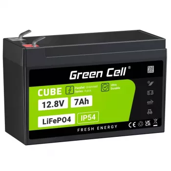 Green Cell LFPGC12V7AH UPS Akumulators Litija Dzelzs Fosfāts (LiFePO4) 12,8 V 7 Ah