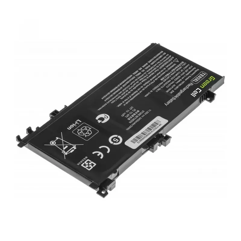 Green Cell TE03XL akumulators HP Omen 15-AX un Pavilion 15-BC sērijām – 52.5Wh, 11.55V, 4550mAh, Li-ion, 3 elementi, melns