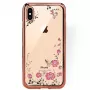 GreenGo Apple iPhone XS Max aizmugures vāciņš Flower Rose Gold