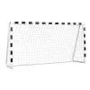 GREENMILL Futbola vārti 300x160x90 cm Pulverkrāsots tērauds Melns/Balts