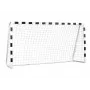GREENMILL Futbola vārti 300x160x90 cm Pulverkrāsots tērauds Melns/Balts