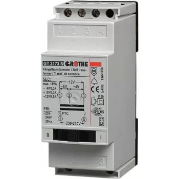 Grothe zvanu transformators GT 3173 S 4-12V 2/1,5A ar tīkla slēdzi (14083)