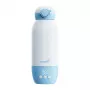 Grownsy Portable Milk Warmer with Digital Display, 8800mAh Battery, USB-C Charging, BPA-Free, White/Grey