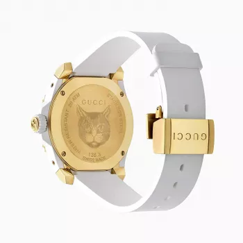 Gucci Dive vīriešu pulkstenis YA136322 40mm Nerūsējošais tērauds Melns ciparnīca Gumijas siksniņa