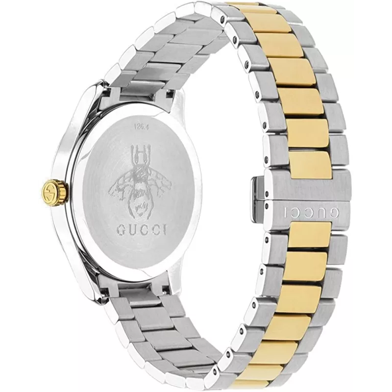 GUCCI G-Timeless vīriešu kvarca pulkstenis YA1264075 38mm nerūsējošais tērauds melns ciparnīca