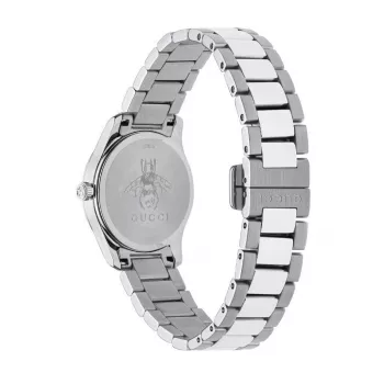 GUCCI G-Timeless sieviešu kvarca pulkstenis YA126595 27mm nerūsējošais tērauds sudraba ciparnīca