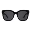 GUCCI GG0034SN-001 Sieviešu kvadrātveida saulesbrilles 54/20/140 mm Melns acetāts Pelēks neilons UV400
