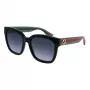 Gucci GG0034SN-002 Cat Eye Saulesbrilles Melni Pelēkas 54mm