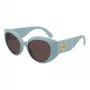 GUCCI GG0809S-004 Sieviešu saulesbrilles - Melns acetāta rāmis, Pelēkas lēcas, 51mm