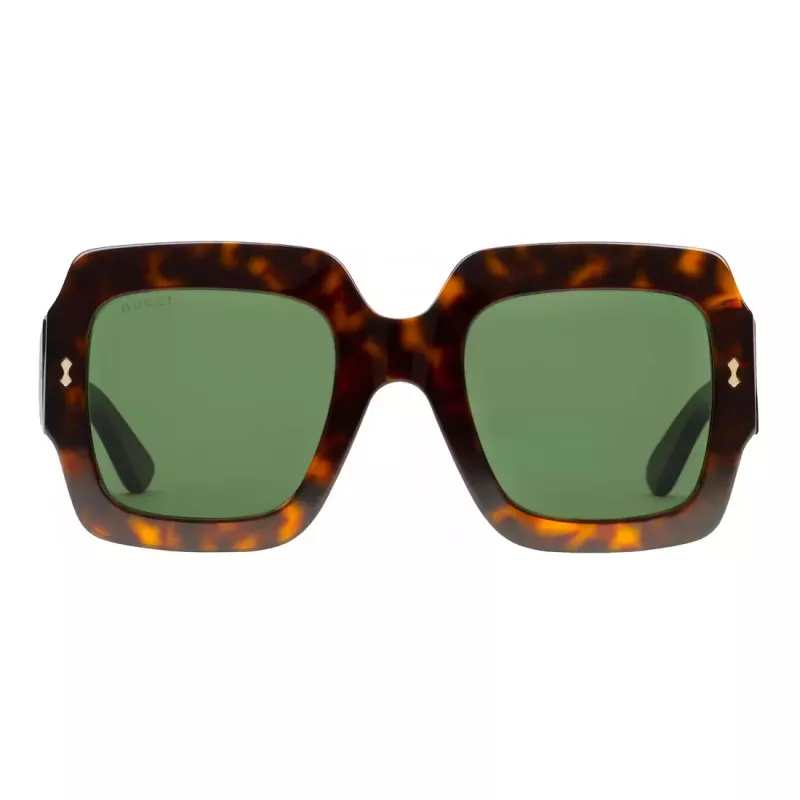 Gucci GG1111S-002 Sieviešu saulesbrilles Melnas Pelēkas Kvadrātveida Acetāts 54mm