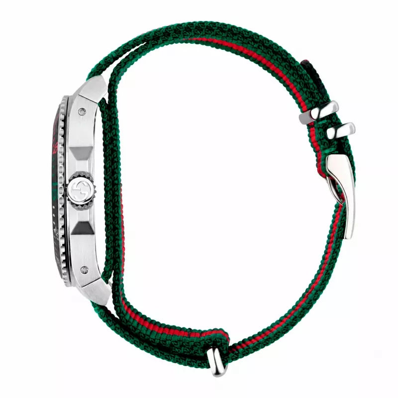 GUCCI vīriešu pulkstenis YA136209A 45mm Šveices kvarcs Nerūsējošais tērauds Gumija Melns